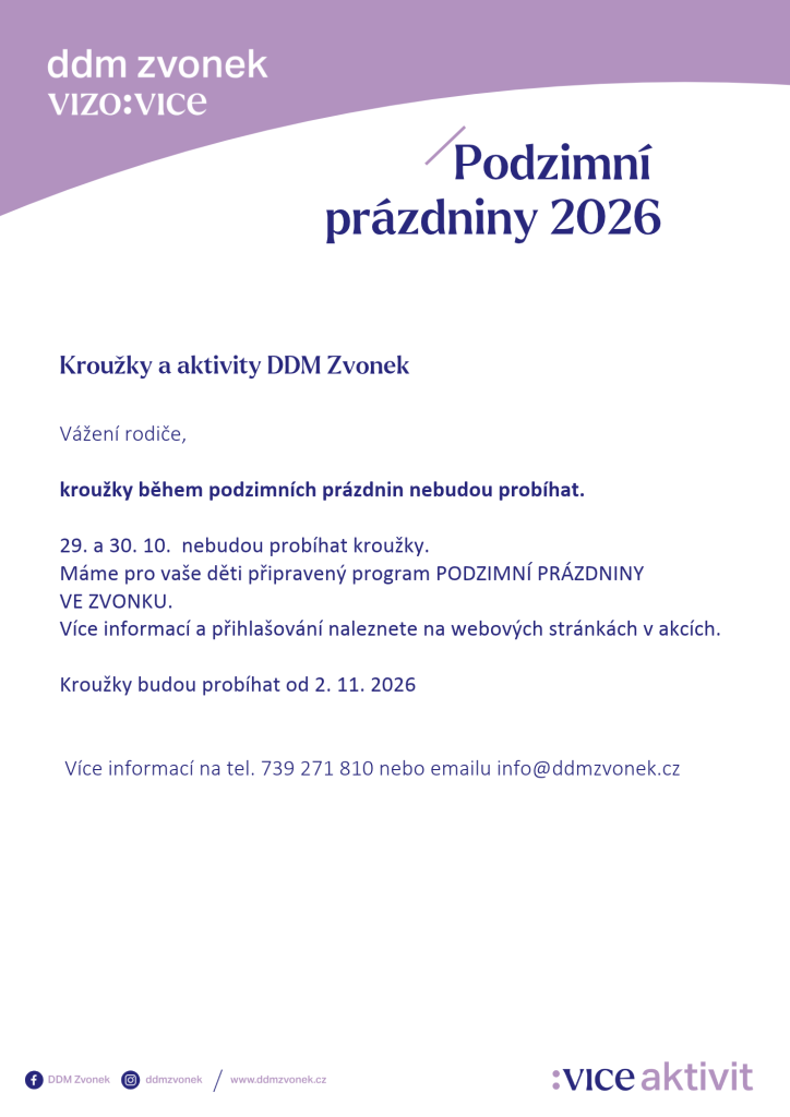 PODZIMNÍ PRÁZDNINY