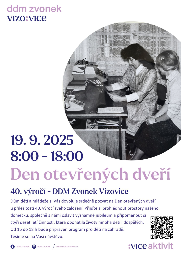 Den otevřených dveří ke 40. výročí DDM Zvonek Vizovice