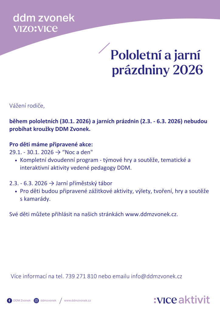 Pololetní a jarní prázdniny