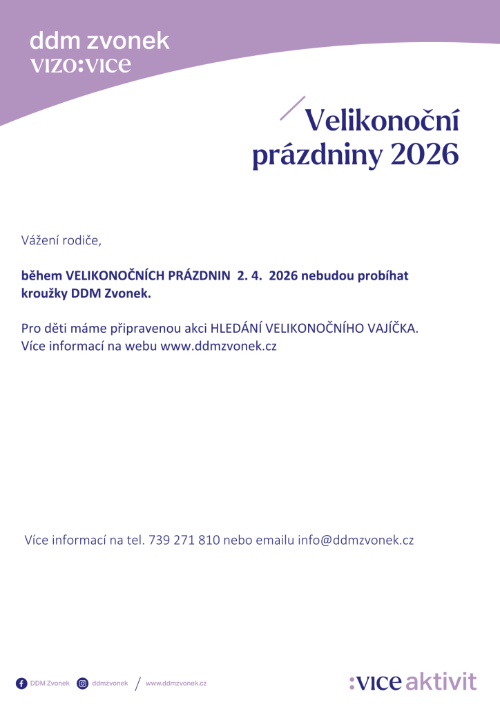 Velikonoční prázdniny v DDM Zvonek