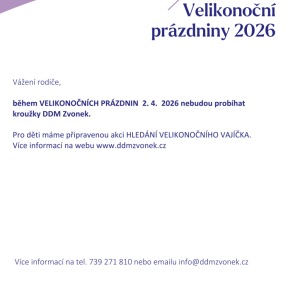 Velikonoční prázdniny v DDM Zvonek